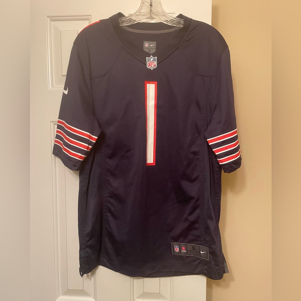 Chicago Bears Jersey Mens S Navy NFL Football Justin Fields Nike